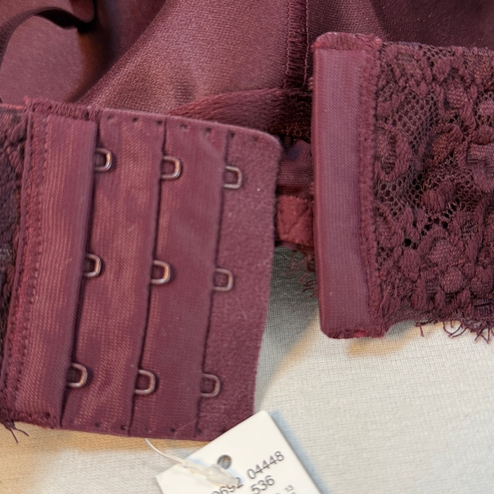 NWT Aerie Lace Longline Bralette Burgundy Size M - Picture 7 of 10